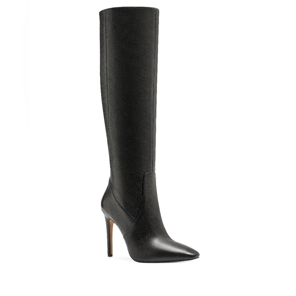 Brand New in Box Vince Camuto Black Leather Stiletto Knee High Boots